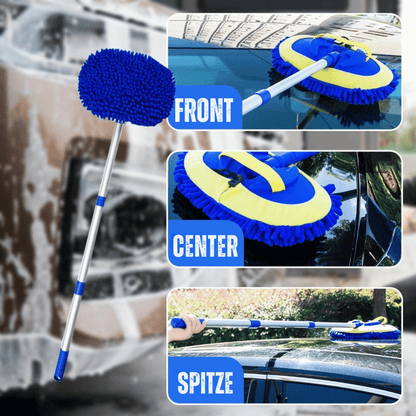 ProShine Reach — Teleskop-Waschbürste – Mikrofaser-Tuch gegen Kratzer + zusätzlicher gratis Mopp | 50 % RABATT