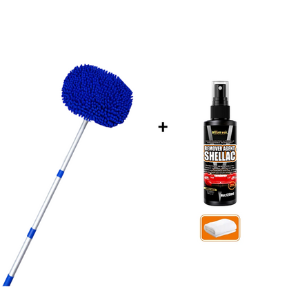 ProShine Reach — Teleskop-Waschbürste – Mikrofaser-Tuch gegen Kratzer + zusätzlicher gratis Mopp | 50 % RABATT