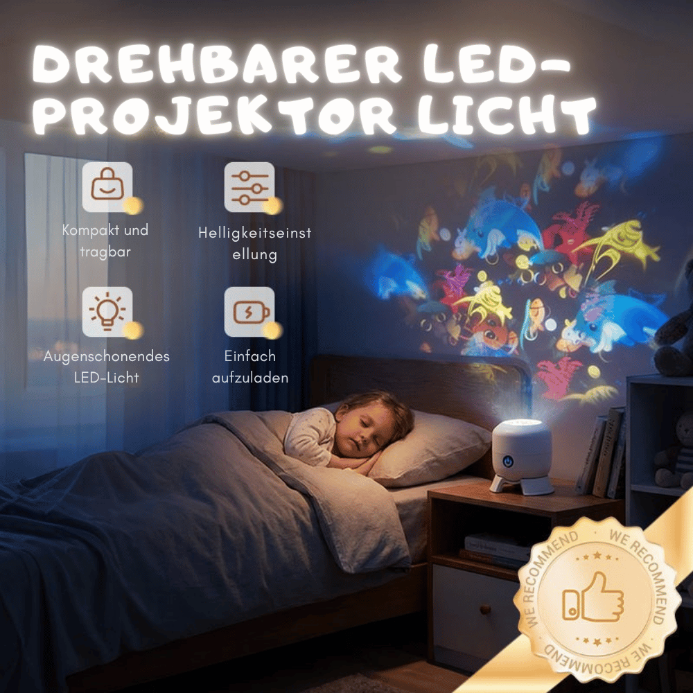 NeptuneGlow — Nachtlicht-Projektor für Kinder | 50% RABATT